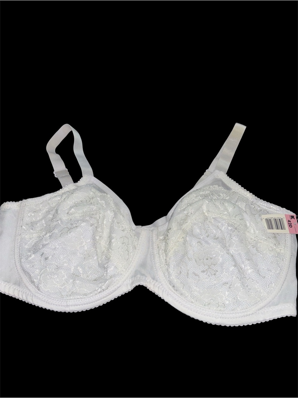 White Lace Underwire Bra with Adjustable Straps